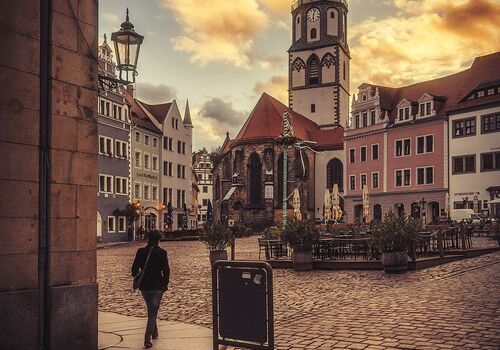 Meißen Marktplatz mit Frauenkirche (MATE Theme für Contao)